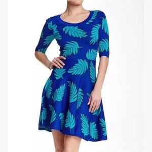 Plenty Tracy Reese | Sweater Dress Fern Print Blue